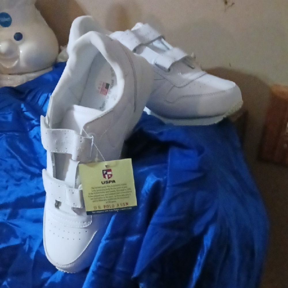 U.S. Polo Assn. Kids White Velcro Sneakers